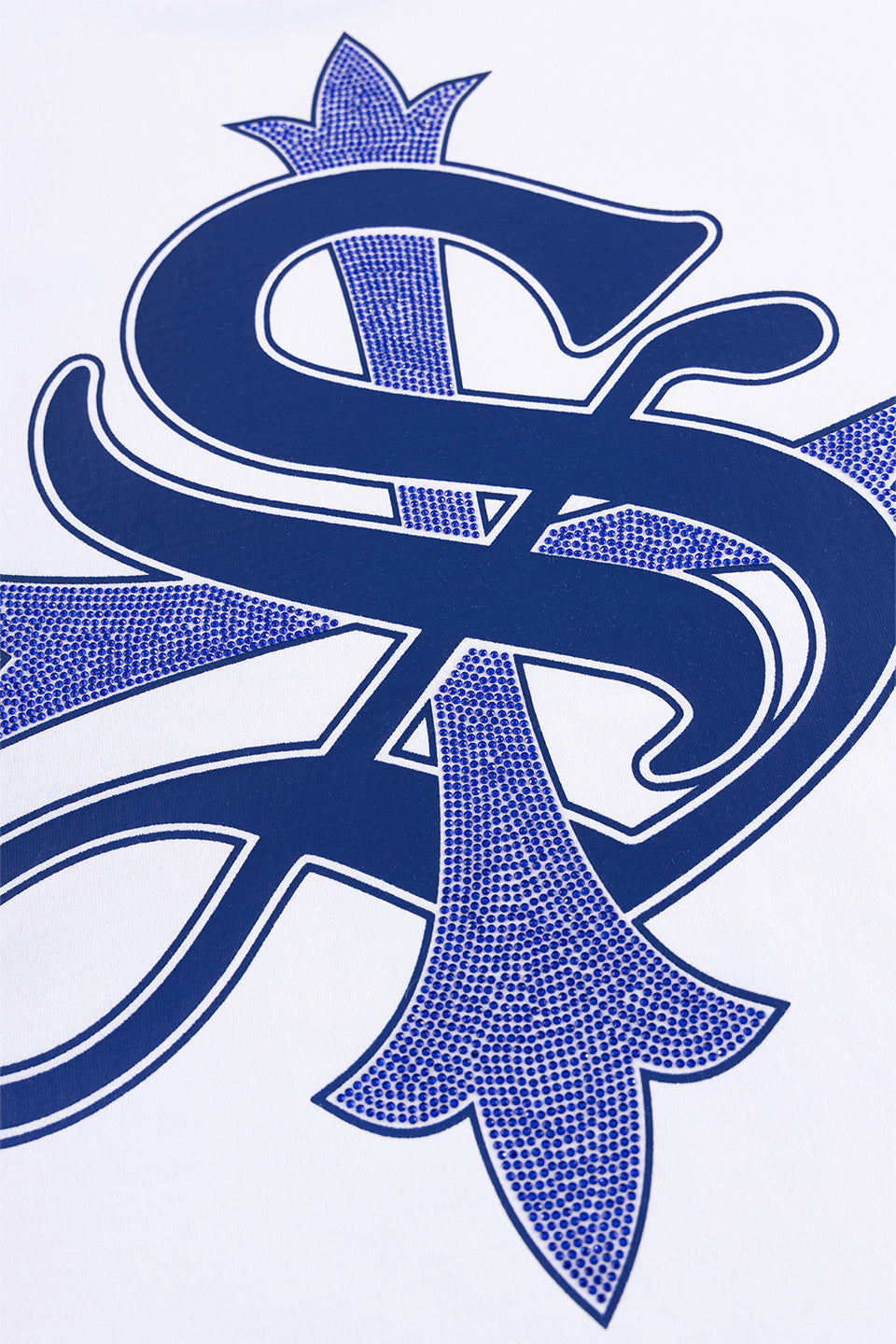 Cross Tee White & Blue (Slim Silhouette)