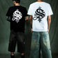 Cross Tee White & Black (Slim Silhouette)