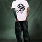 Cross Tee Pink & Black (Slim Silhouette)