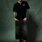 Cross Tee Black & Crystal (Slim Silhouette)
