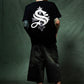 Cross Tee Black & Crystal (Slim Silhouette)