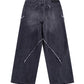 Curve Switching Baggy Denim Pants