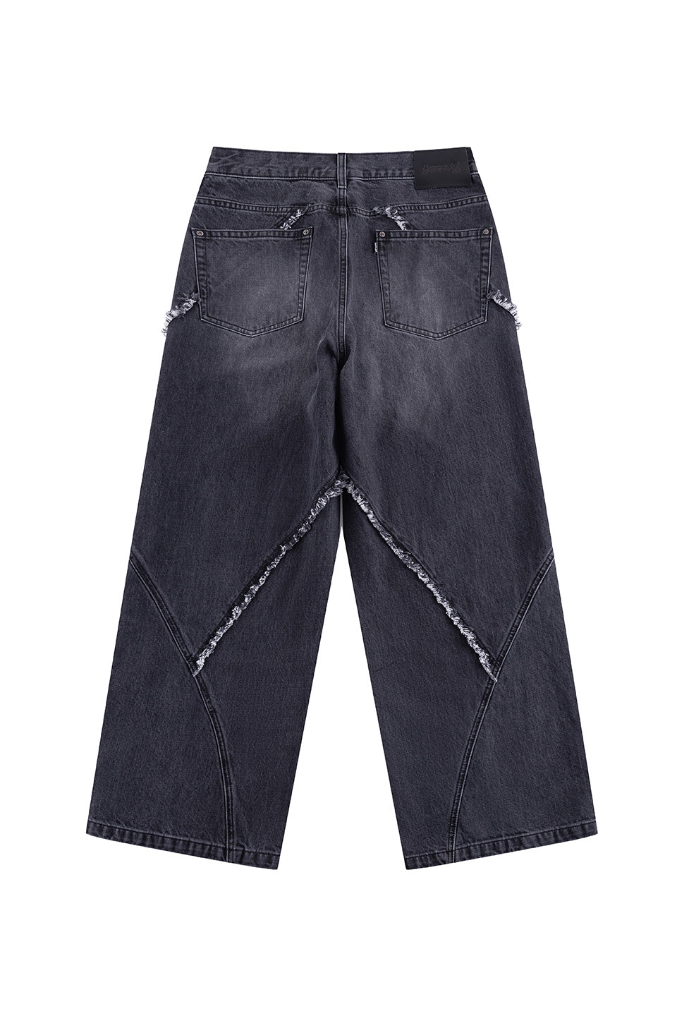 Curve Switching Baggy Denim Pants