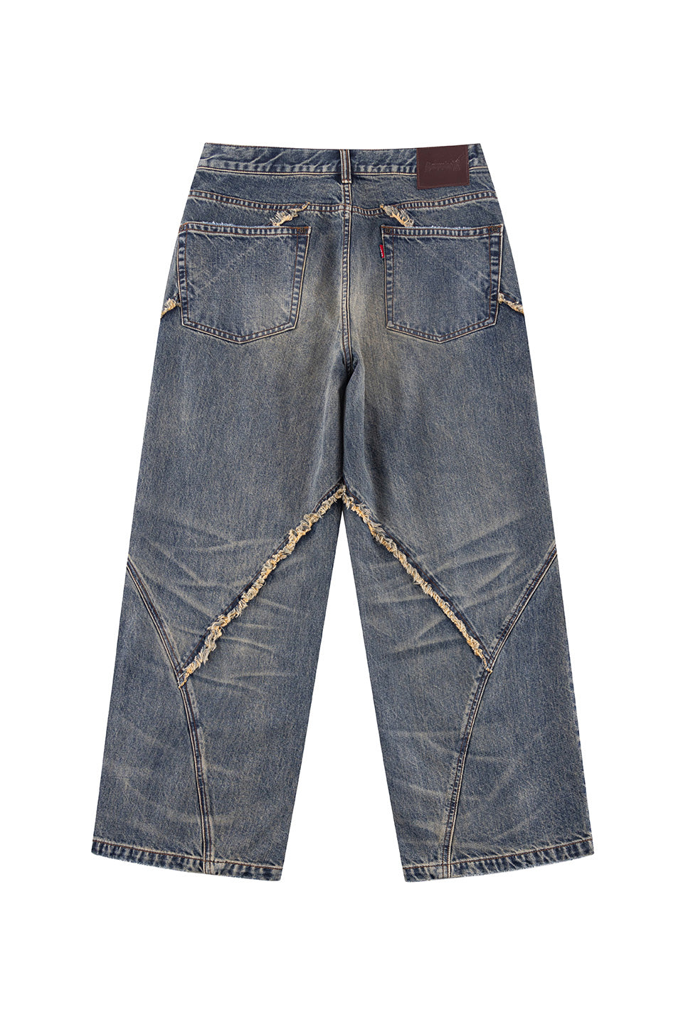 Curve Switching Baggy Denim Pants