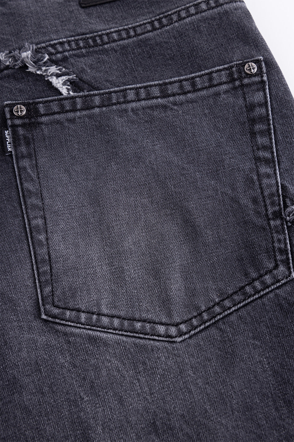 Curve Switching Baggy Denim Pants