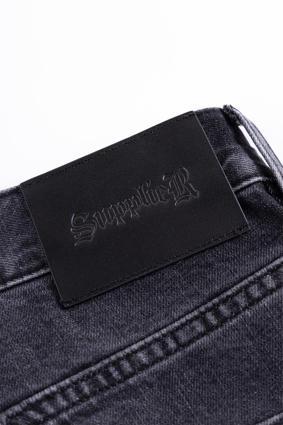 Curve Switching Baggy Denim Pants