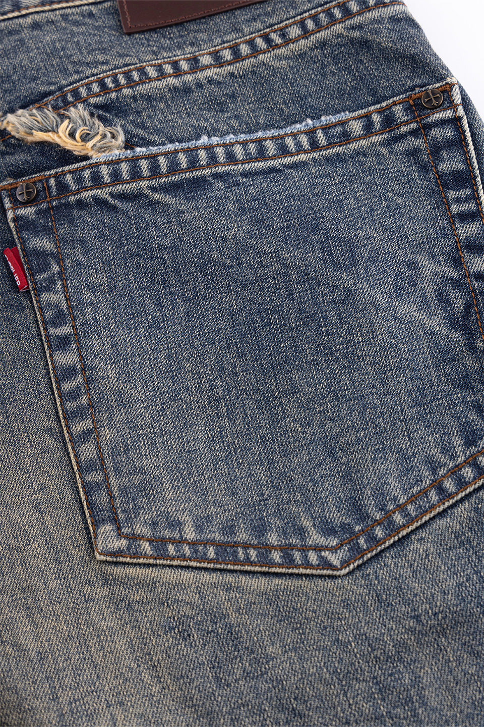 Curve Switching Baggy Denim Pants