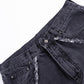Curve Switching Baggy Denim Pants