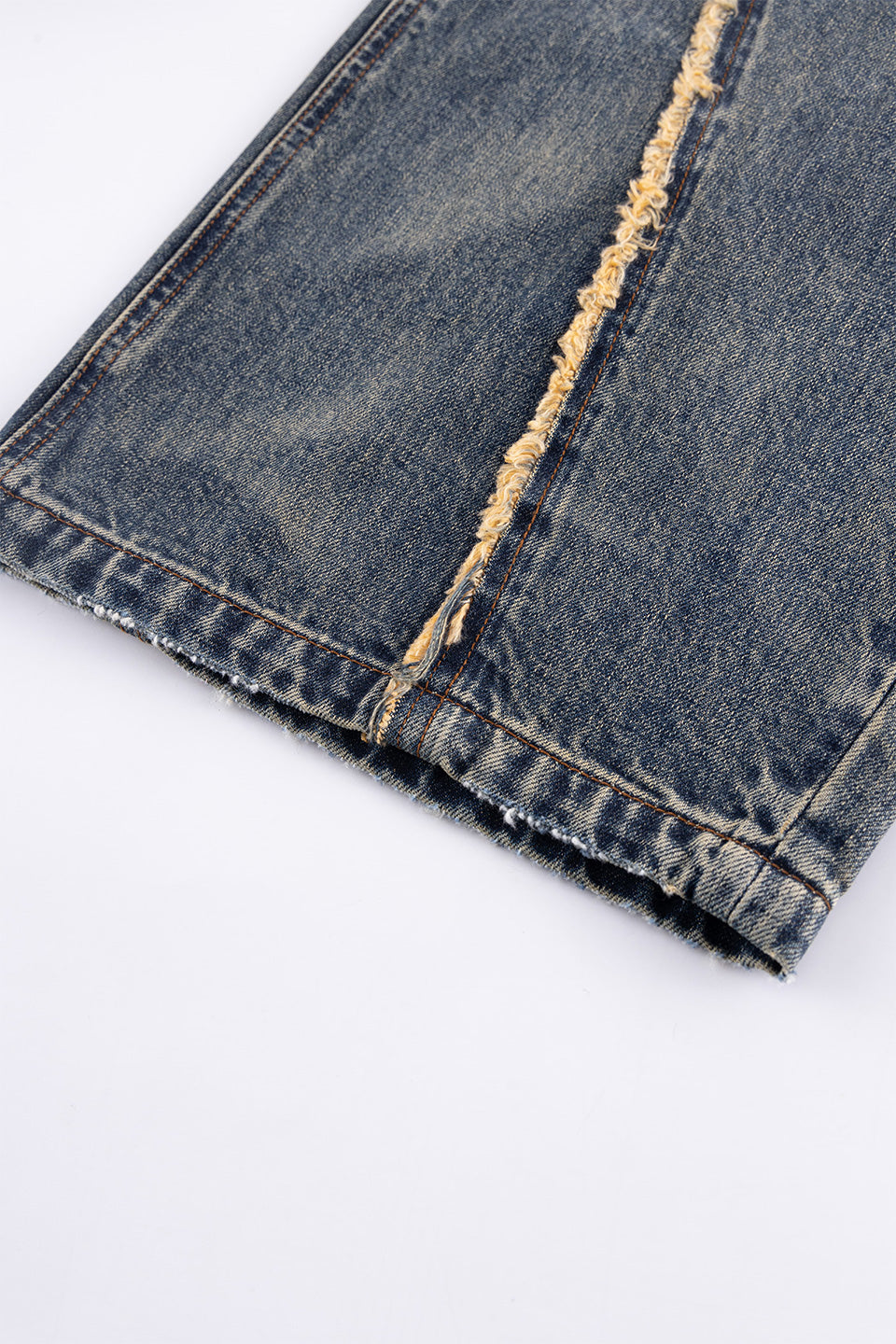 Curve Switching Baggy Denim Pants