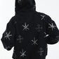 Dagger Cross Rhinestone Zip Hoodie