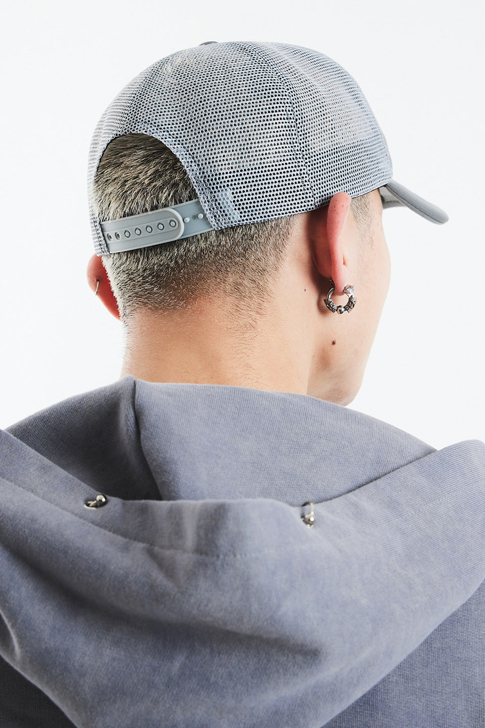 Dagger Cross Leather Patch Mash Cap