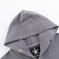 Dagger Cross Leather Patch Zip Hoodie