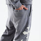 Dagger Cross Leather Patch Baggy Jogger Patns