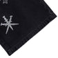 Dagger Cross Rhinestone Baggy Denim Pants