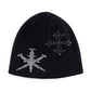 Dagger Cross Rhinestone Beanie