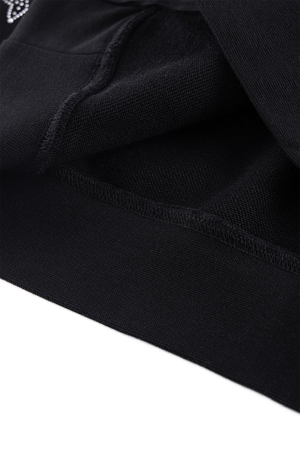 Dagger Cross Rhinestone Zip Hoodie