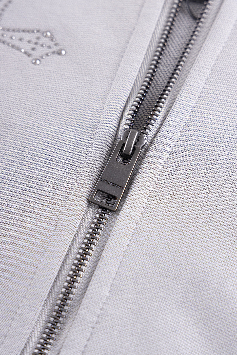 Dagger Cross Rhinestone Zip Hoodie