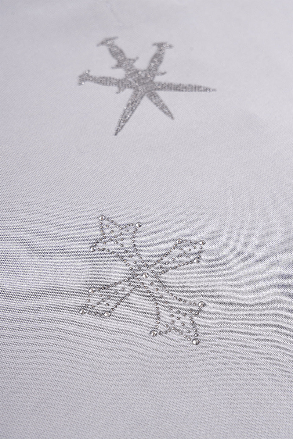 Dagger Cross Rhinestone Zip Hoodie