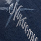 Cursive Rhinestone Washed Jorts