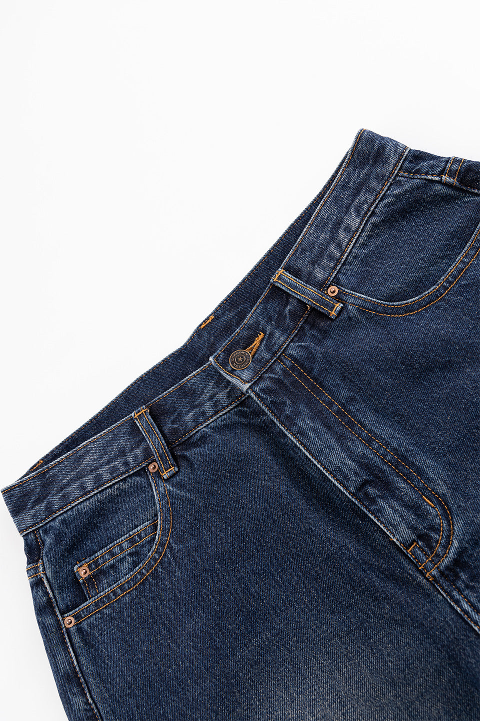 Cursive Rhinestone Washed Jorts