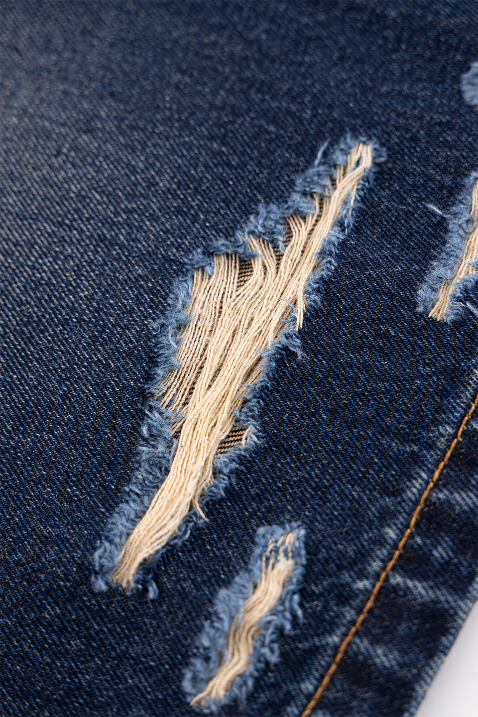 Cursive Rhinestone Washed Jorts