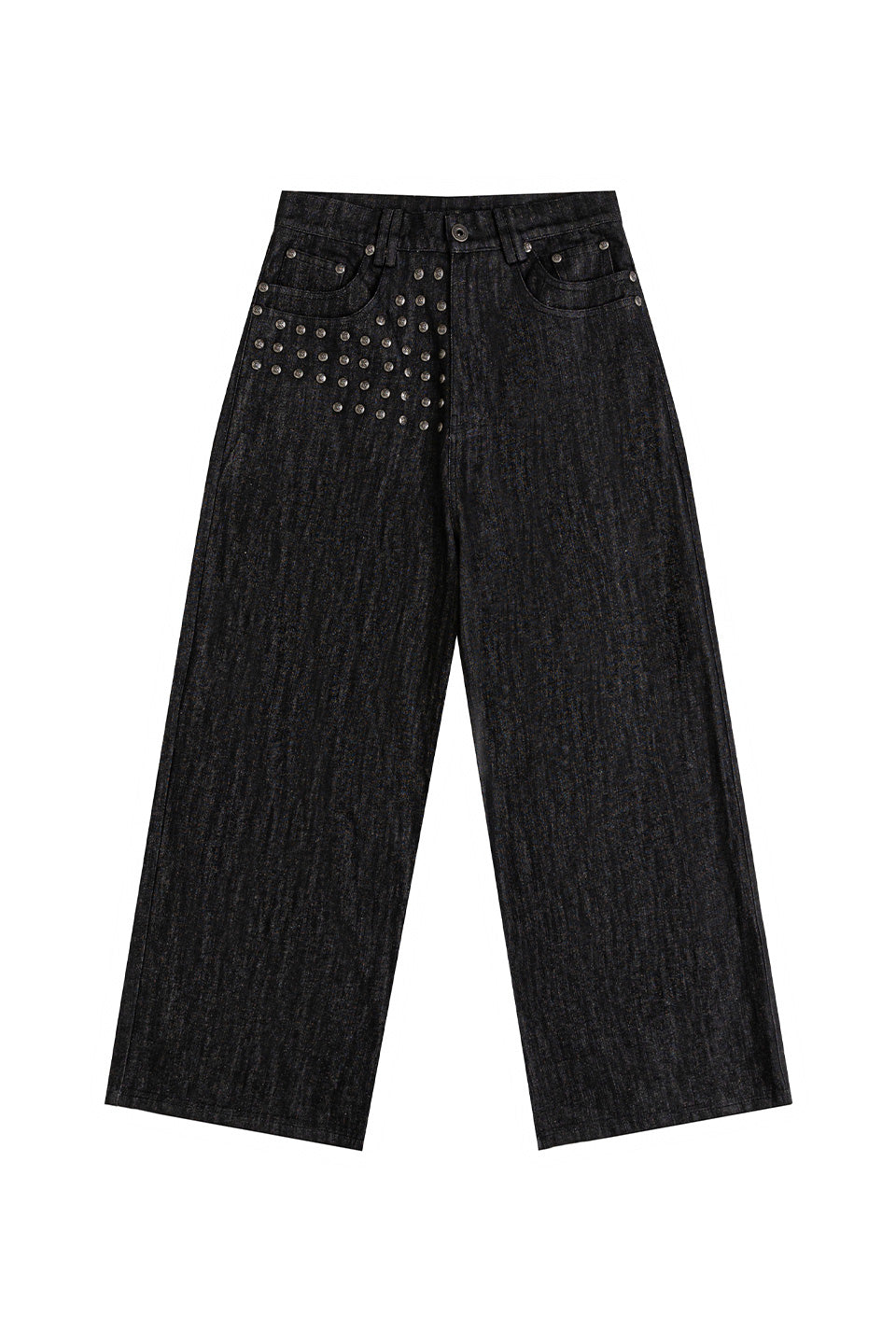 Devlin Distressed Baggy Denims With Studs