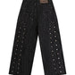 Devlin Distressed Baggy Denims With Studs