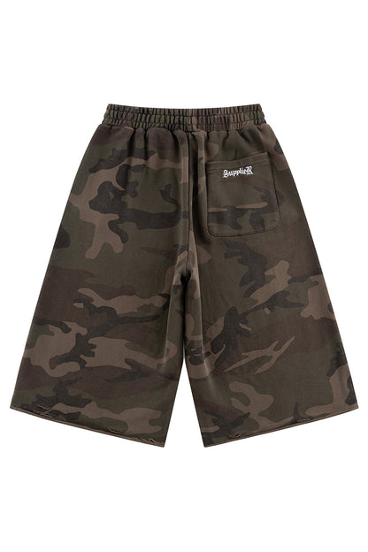 Camouflage Baggy Sweat Shorts