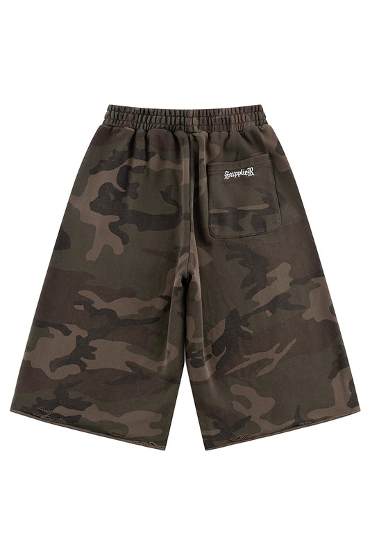 Camouflage Baggy Sweat Shorts