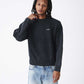 Distressed Cross Leather Patch Crew Knit