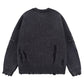 Distressed Cross Leather Patch Crew Knit V2