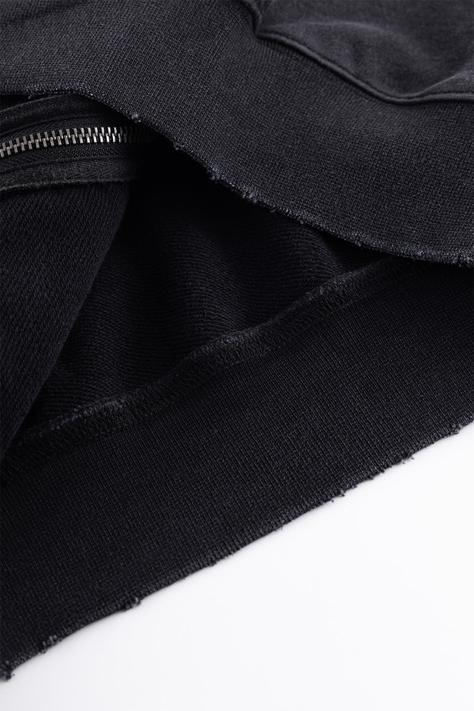 Distressed Cross Zip Hoodie