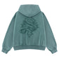Distressed Cross Zip Hoodie