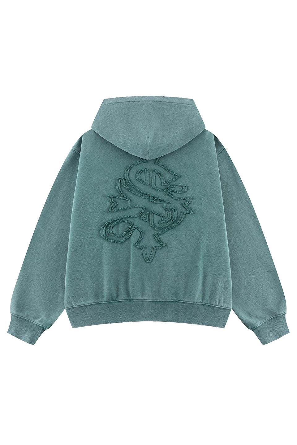 Distressed Cross Zip Hoodie