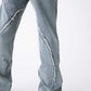 Curve Switching Flare Denim Pants