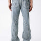 Curve Switching Flare Denim Pants