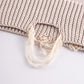 Distressed Multiple Cross Leather Patch Crew Knit