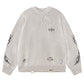 Distressed Tribal Bones Crew Knit