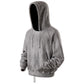 Double Drawstring Ripped Hooded Sweatshirt