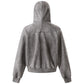 Double Drawstring Ripped Hooded Sweatshirt