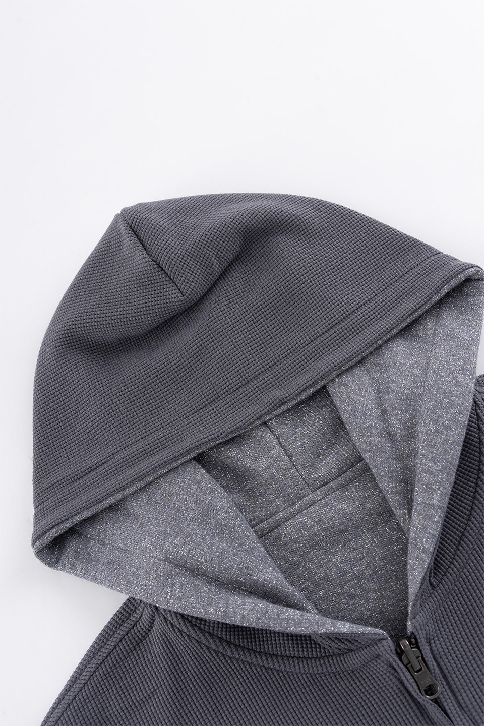 Double Face Glit Zip Hoodie