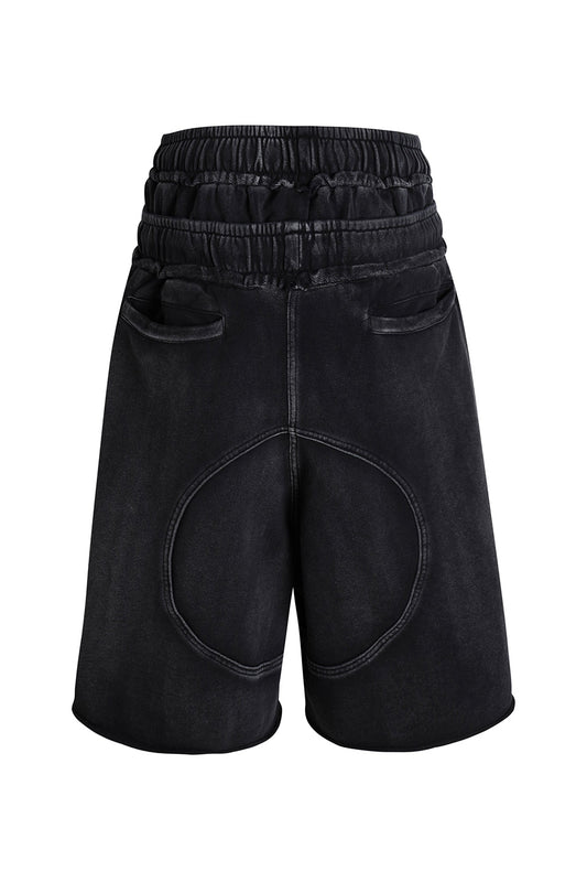 Double Waist Knitted Cropped Trousers