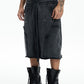 Double Waist Knitted Cropped Trousers