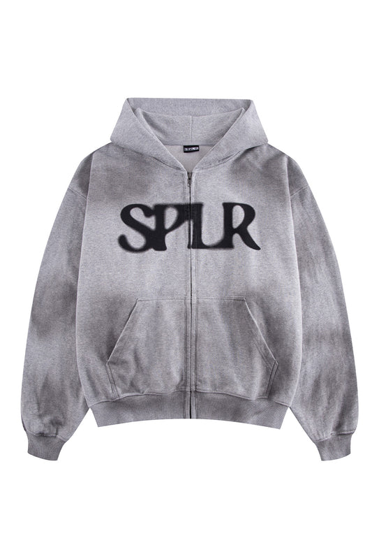 Dust Spray Dyed Zip Hoodie