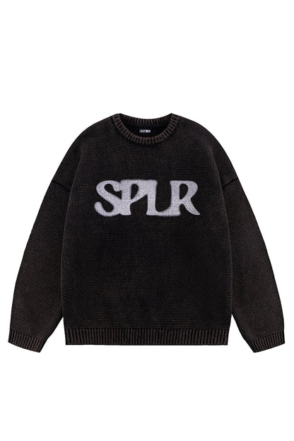 Dust Washed Crew Knit