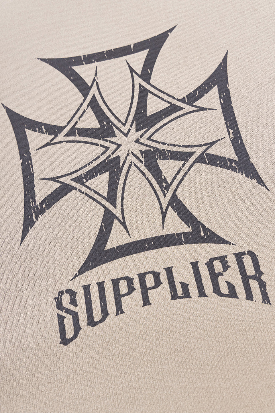 Dusty Iron Cross Layered Long Sleeve Tee