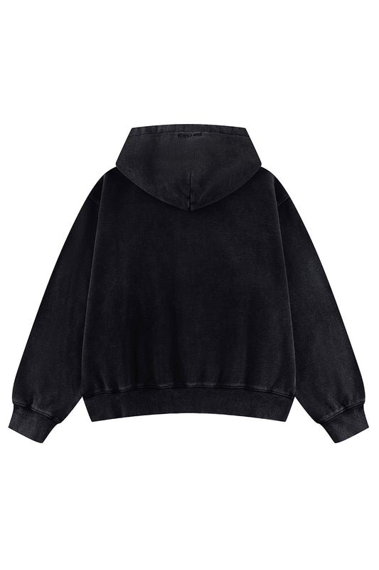 Dusty Iron Cross Rhinestone Zip Hoodie