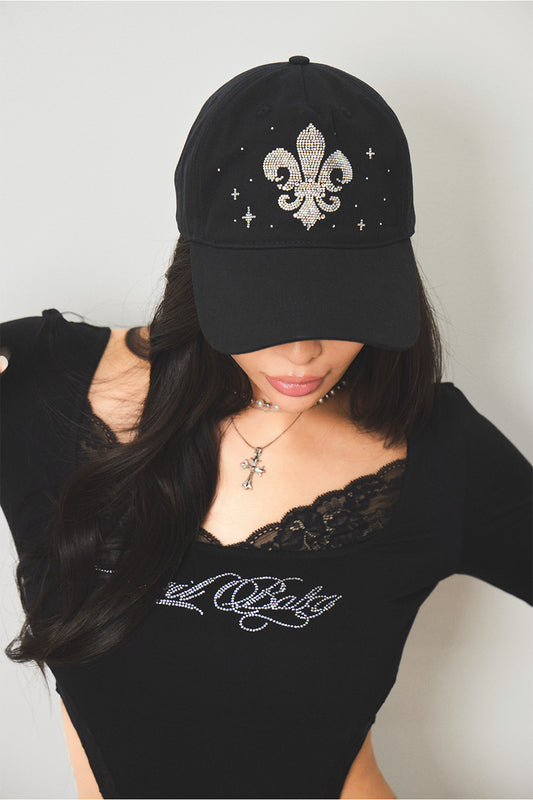 EVRIS X SupBaby Fleur Rhinestone 6 Panel Cap