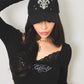 EVRIS X SupBaby Fleur Rhinestone 6 Panel Cap