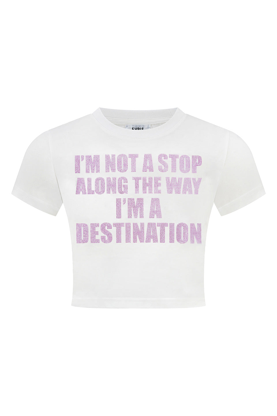 EVRIS X SupBaby I'm a Destination Cropped Tee Women's